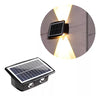 Aplique Solar Impermeable Exterior 4 Leds Calido Exterior