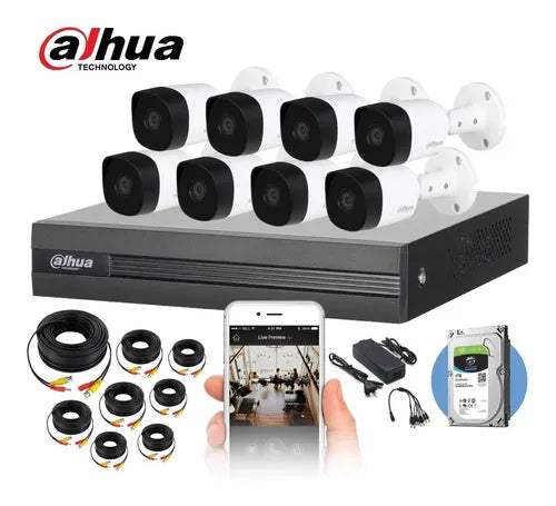 kit dahua 8 camaras