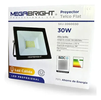 Proyector Led 30w telco flat pro 2700k