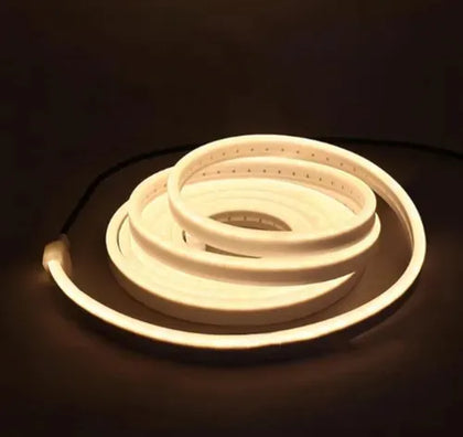 Cinta Led Neón Luz Cálida Impermeable 15mts+conector 220v Luz Cálida