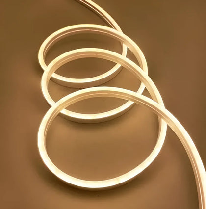 Cinta Led Neón Luz Cálida Impermeable 20mts+conector 220v Luz Cálida