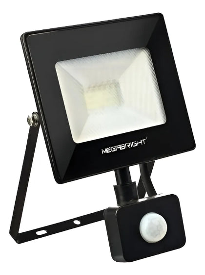 Megabringht Foco Led Proyector Telco Flat Con Sensor 10w Negro Luz Fría