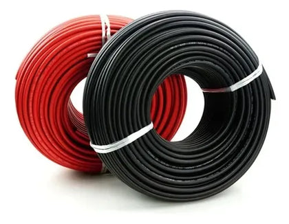 Cable Solar Sistemas Fotovoltaico 4mm2 Pack2 X 10mts Eólicos Negro/rojo