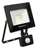 Reflector Megabright 30w Sensor Telco Flat 2700k Negro Luz Cálida
