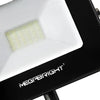 Reflector Megabright 30w Sensor Telco Flat 2700k Negro Luz Cálida