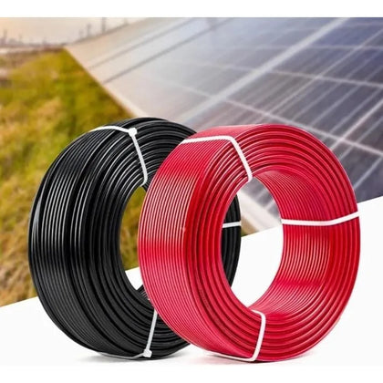 Cable Solar Sistemas Fotovoltaico 6mm2 Pack2 X 15mts Eólicos Rojo/negro