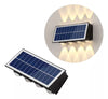 Apliqué Solar Bidireccional Impermeable 8leds Luz Calido