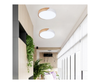 LAMPARA LED REDONDO 300MM SOBREPUESTO CON CONTROL MADERA CLARA 24W+24W