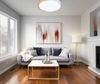 LAMPARA LED REDONDO 300MM SOBREPUESTO CON CONTROL MADERA CLARA 24W+24W