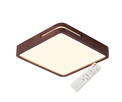 LAMPARA LED CUADRADO 300M SOBREPUESTO CON CONTROL MADERA
