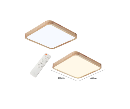 LAMPARA LED CUADRADO 300MM SOBREPUESTO CON CONTROL MADERA