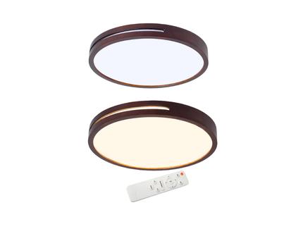 LAMPARA LED REDONDO 300MM SOBREPUESTO CON CONTROL MADERA
