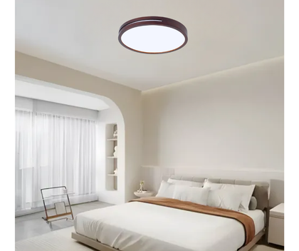 LAMPARA LED REDONDO 300MM SOBREPUESTO CON CONTROL MADERA