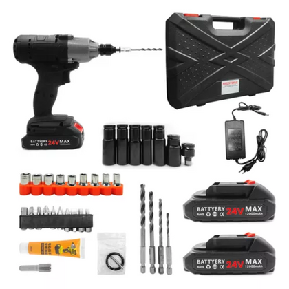 Kit Taladro Destornillador Inalámbrico 48v + 2 Baterías Alta