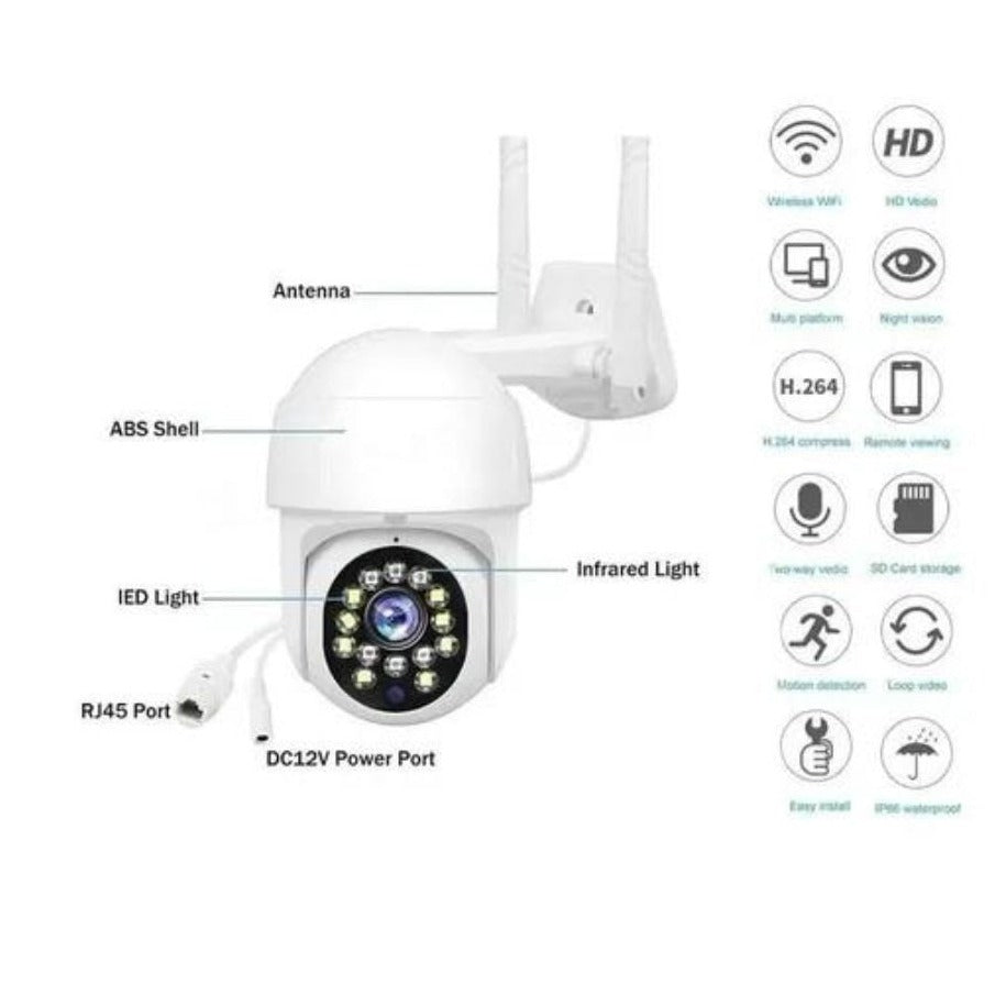 Camara Ip Wifi Exterior Vision Nocturna 2 Mp Zoom Motorizada – Eléctrica Store